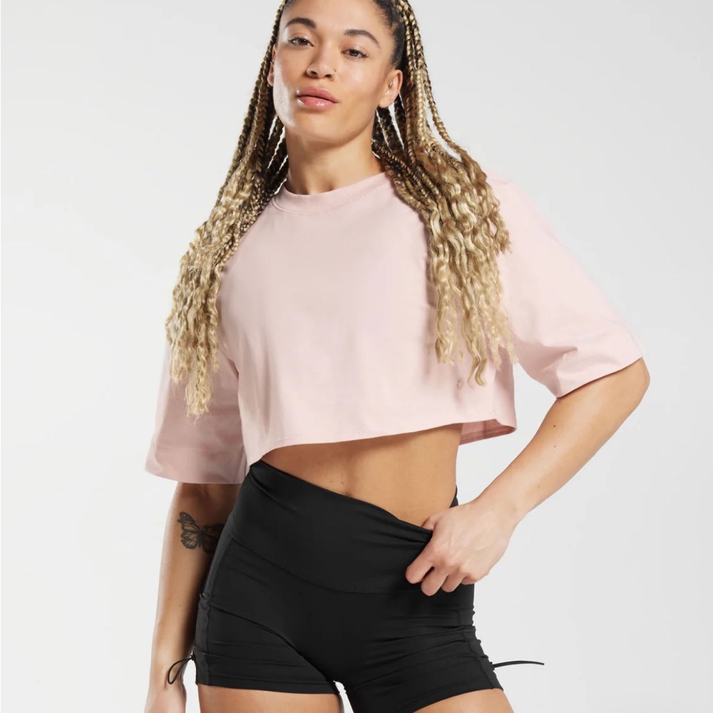 Gymshark Women's Pink Crop Top XL